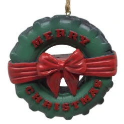 Kurt Adler Farm Tractor Tire Wreath Ornament