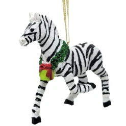 Kurt Adler Holiday Zebra Ornament