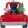 Kurt Adler Personalized Black Labrador In Back Of Truck Ornament