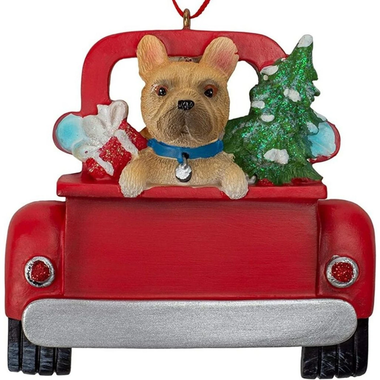 Kurt Adler Personalized French Bulldog In Back Of Truck Ornament 1 Kurt Adler Personalized French Bulldog In Back Of Truck Ornament
