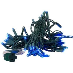 Kurt Adler 50-Light LED Blue Light Green Wire Set -Kurt Adler Outlet Store 071401 Kurt Adler 50 Light LED Blue Light Green Wire Set wire 68100.1651252487