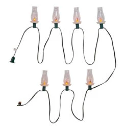 Kurt Adler 7-Light C7 Flicker Flame Bulb Light Set