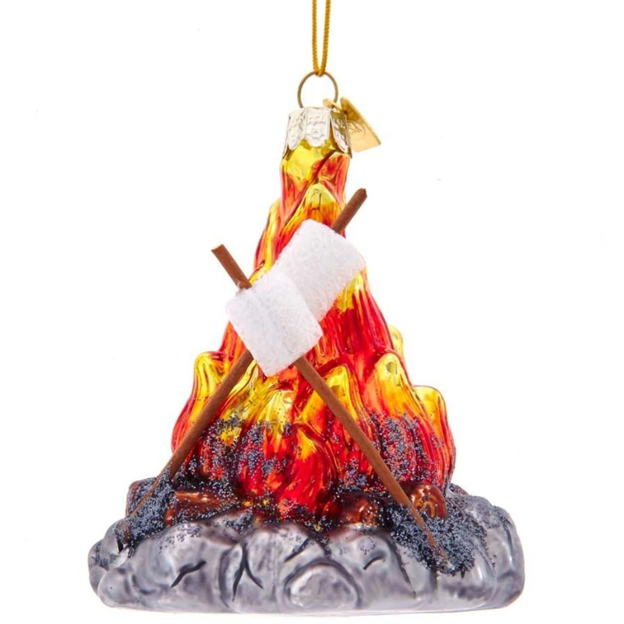 Kurt Adler Noble Gems Campfire Glass Ornament 1 Kurt Adler Noble Gems Campfire Glass Ornament