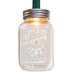 Kurt S. Adler Mason Jar Light String (37196) -Kurt Adler Outlet Store 371962md