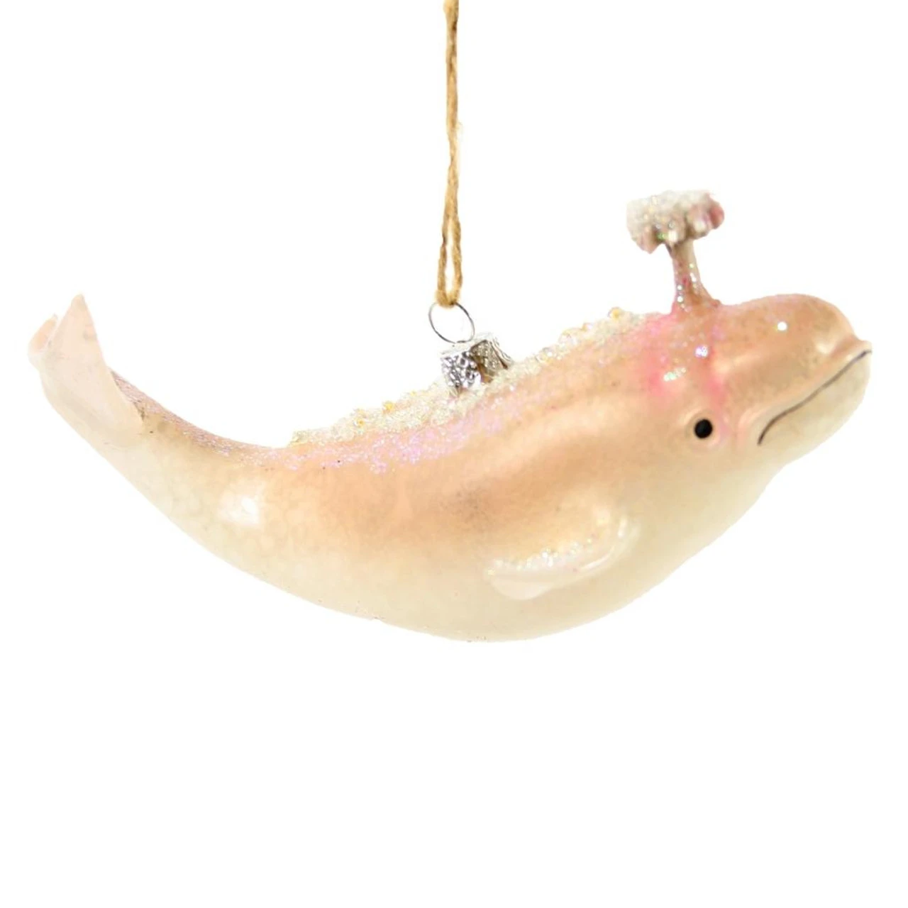 Kurt Adler Cody Foster & Co - Large Beluga Whale Blown Glass Ornament 1 Kurt Adler Cody Foster & Co - Large Beluga Whale Blown Glass Ornament