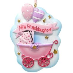 Kurt Adler Personalized Granddaughter Baby Stroller Ornament