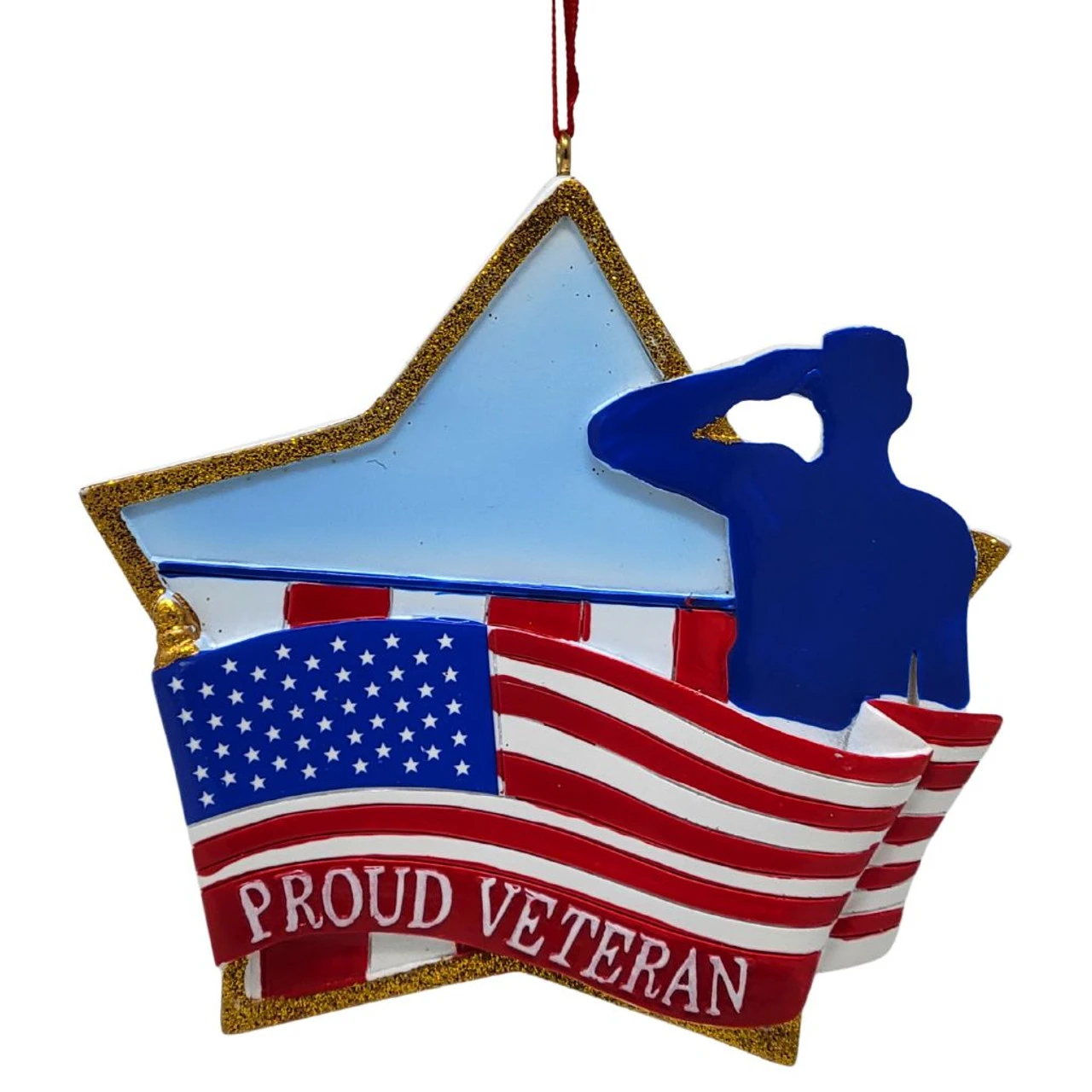 Kurt Adler Personalized Proud Veteran Ornament 1 Kurt Adler Personalized Proud Veteran Ornament