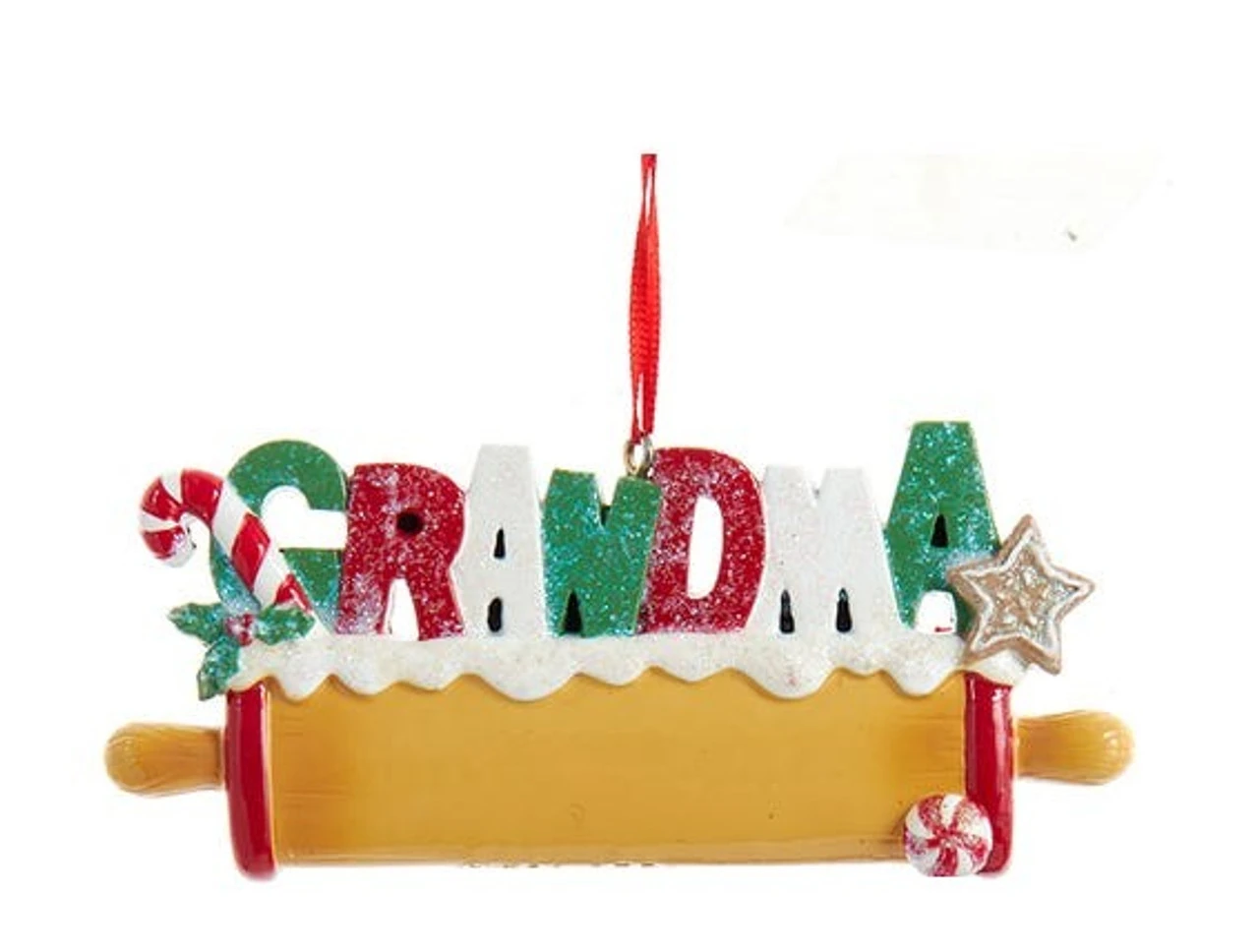 Kurt Adler Personalized Grandma Rolling Pin Ornament 1 Kurt Adler Personalized Grandma Rolling Pin Ornament