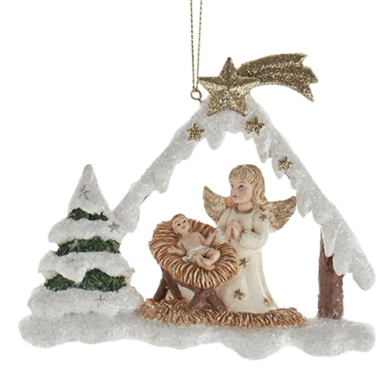 Kurt Adler German Nativity Ornament - Angel With Baby Jesus 1 Kurt Adler German Nativity Ornament - Angel With Baby Jesus