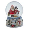 Kurt Adler Musical Santa And Snowman Water Globe