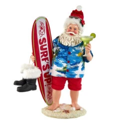 Kurt Adler Fabriché™ Beach Santa With Surfboard