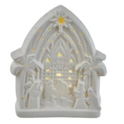 Kurt Adler Porcelain Light-Up Nativity