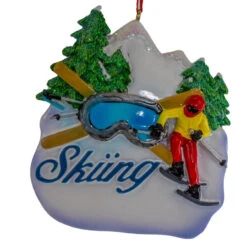 Kurt Adler Skiing Ornament For Personalization