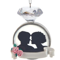 Kurt Adler Wedding Ring Couple Ornament For Personalization