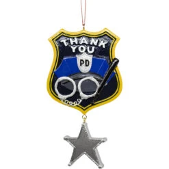 Kurt Adler Thank You Police Ornament For Personalization