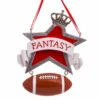 Kurt Adler Fantasy Football With Star Ornament For Personalization
