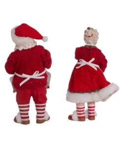 Kurt Adler 10.5" Fabriché™ Mr. And Mrs. Claus Dessert Set, 2-Piece Set -Kurt Adler Outlet Store fa0146 03 51241.1628262946