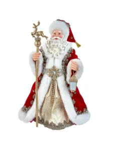 Kurt Adler 10.5" Fabriché™ Regal Red Santa Table Piece