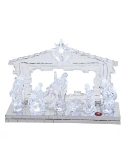 Kurt Adler Light-Up LED Musical Nativity Scene