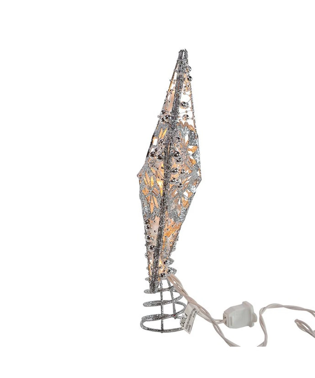 Kurt Adler UL 20-Light Silver Star Treetop 4 Kurt Adler UL 20-Light Silver Star Treetop - Image 4