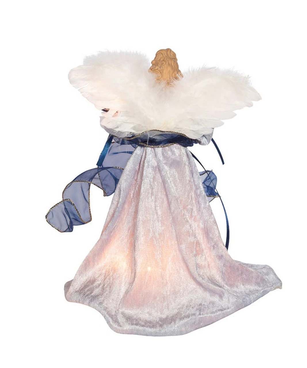 Kurt Adler Blue With Gold Trim Angel Treetop 4 Kurt Adler Blue With Gold Trim Angel Treetop - Image 4