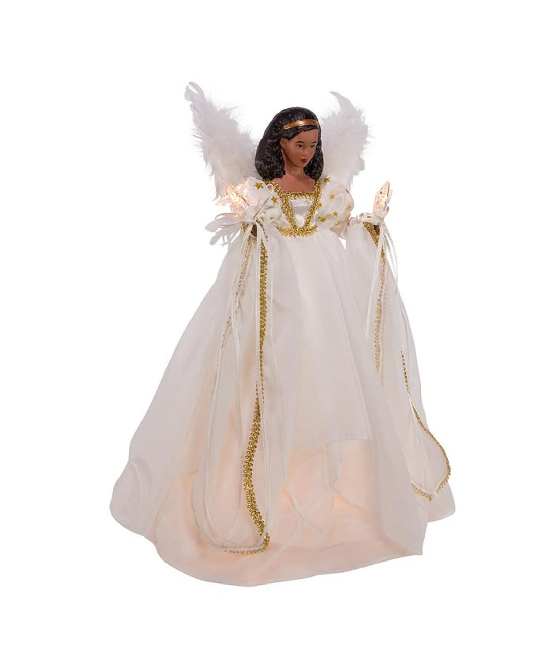 Kurt Adler African American Ivory And Gold Lighted Treetop 2 Kurt Adler African American Ivory And Gold Lighted Treetop - Image 2