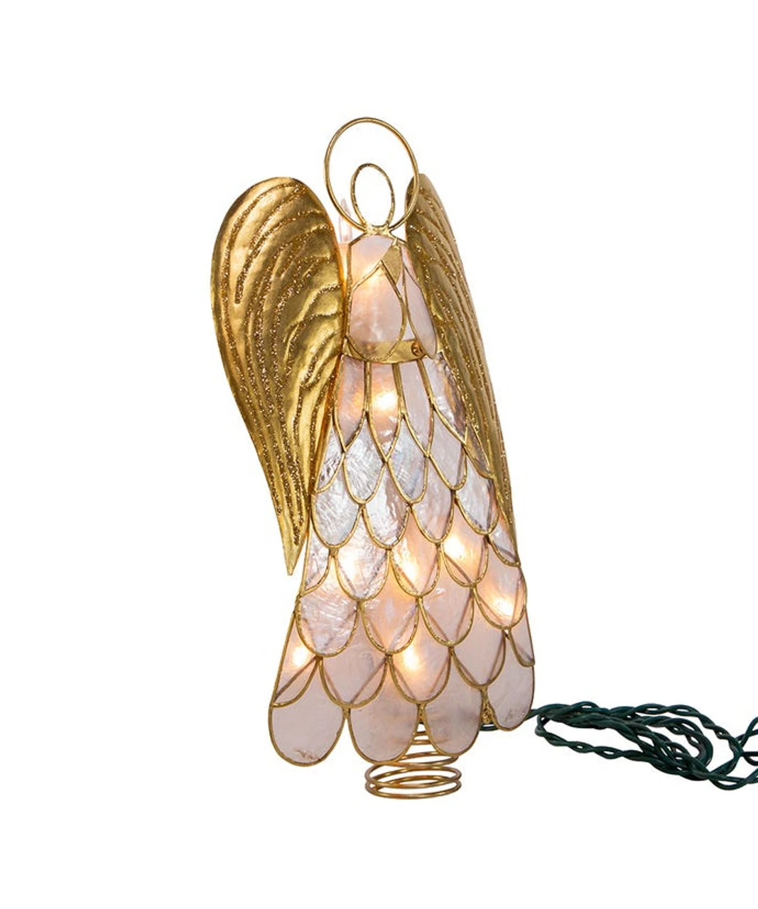Kurt Adler UL 10-Light Capiz Angel Lighted Treetop 2 Kurt Adler UL 10-Light Capiz Angel Lighted Treetop - Image 2