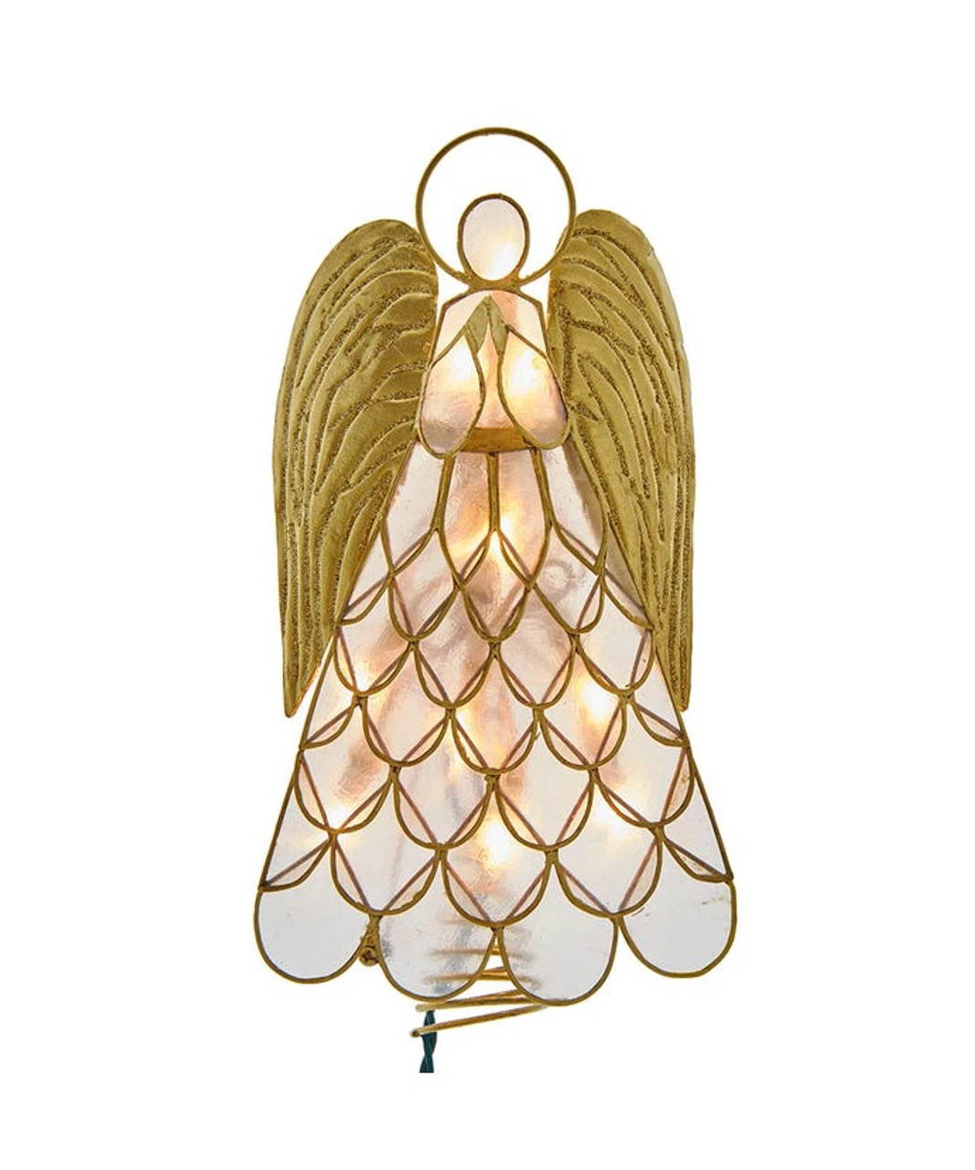 Kurt Adler UL 10-Light Capiz Angel Lighted Treetop 1 Kurt Adler UL 10-Light Capiz Angel Lighted Treetop