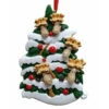 Kurt Adler Moose Christmas Tree Family Of 5 Ornament For Personalization
